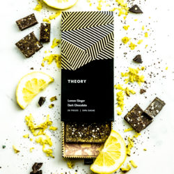 Theory Wellness THC Edible Lemon Ginger Dark Chocolate Bar