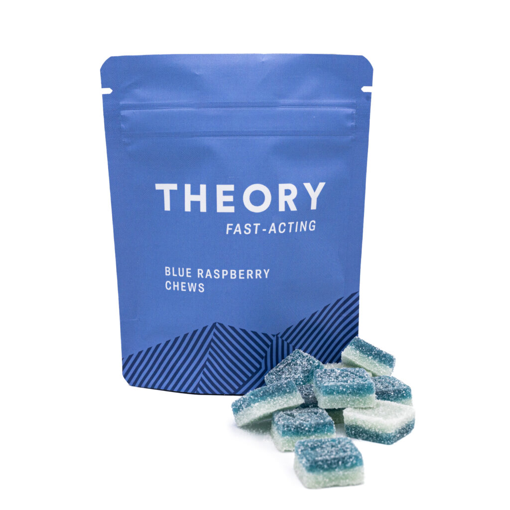 Fast Acting Blue Raspberry THC Chews Theory Wellness