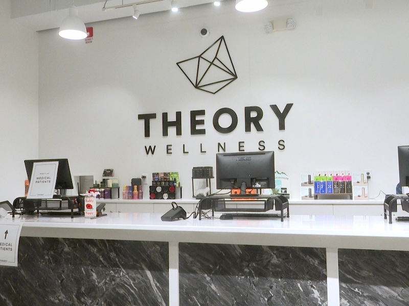 The sales floor at Theory Wellness.